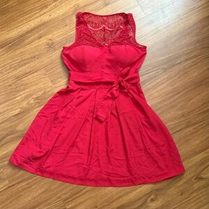 Guess Red Sleeveless Mini Dress